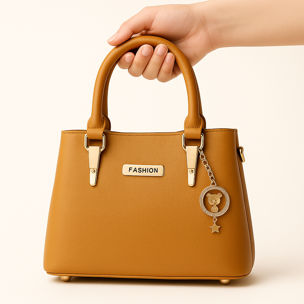 Stylish Mustard Brown Handbag – Elegant & Everyday Use
