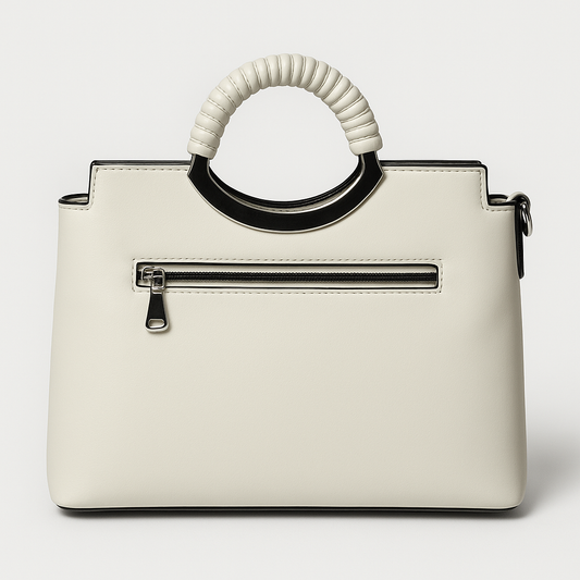 White Luxe Quilted Handbag